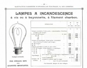 lampes incandescence