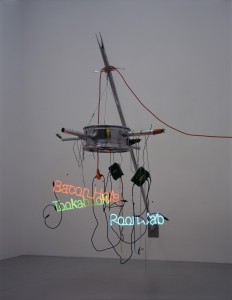 Jason Rhoades, CHANDELIER #9 (Took a Book, Poon Jab, Bacon Hole), 2005; Photo: Hauser & Wirth © Hauser & Wirth