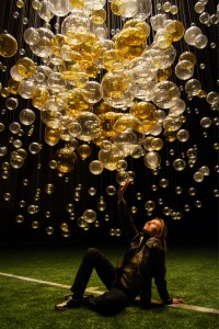 Jitka Kamencová Skuhravá - Lasvit - glass object "Bubbles in Space", 2008 - 02 dia 4m
