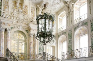 Die Laterne im Prunktreppenhaus von Schloss Augustusburg, Brühl